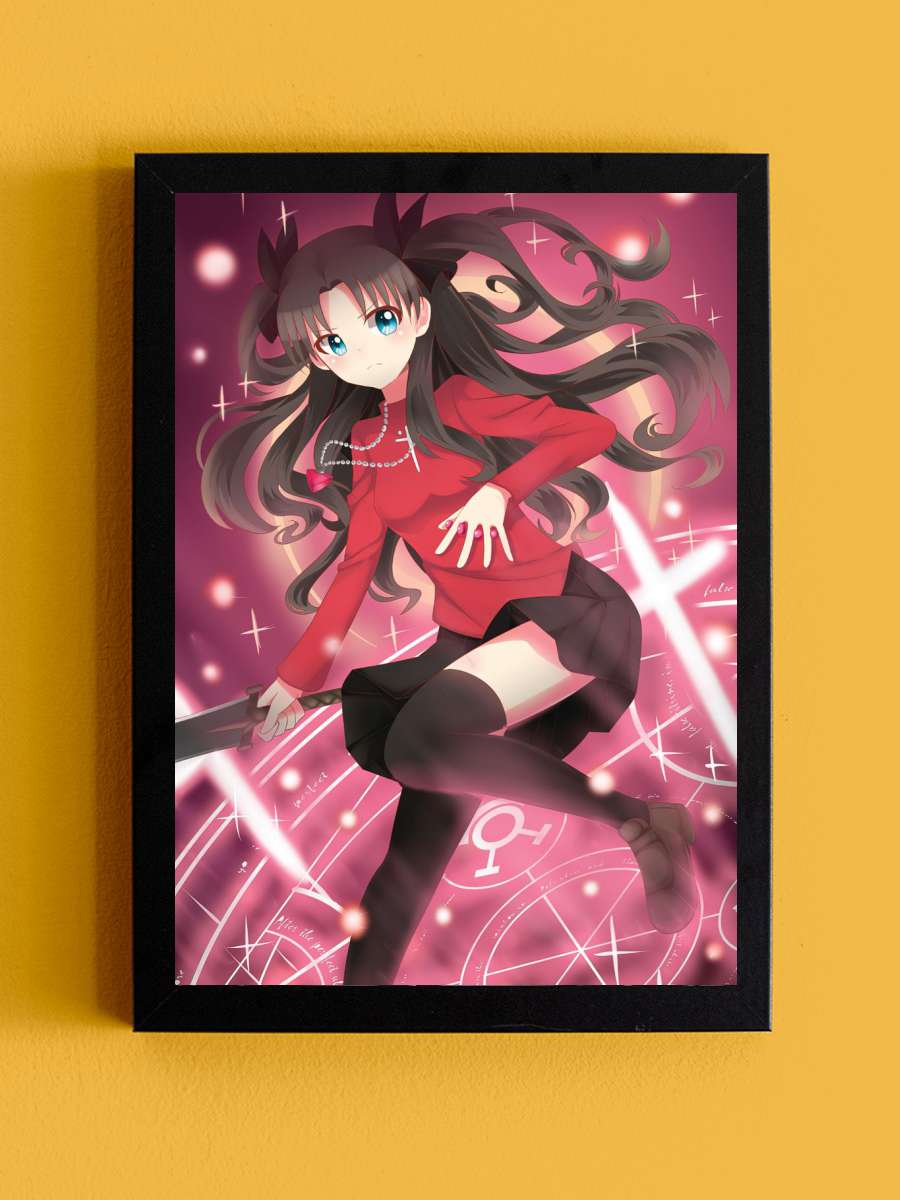 Tohsaka Rin  Anime Tablo Siyah Çerçeveli Yüksek Kalite Anime Duvar Poster Tablo - En İyi Fiyatlarla