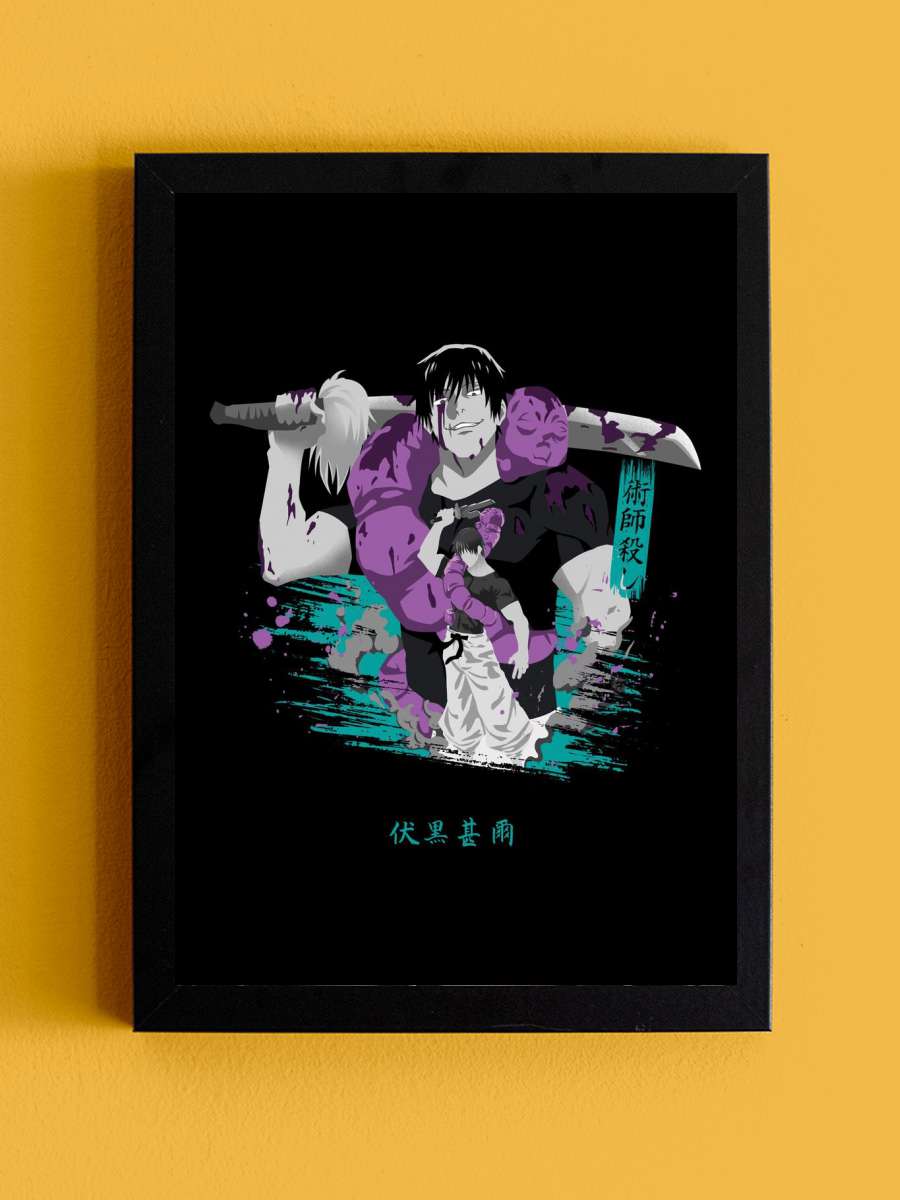 toji fushiguro jjk Anime Tablo Siyah Çerçeveli Yüksek Kalite Anime Duvar Poster Tablo - En İyi Fiyatlarla