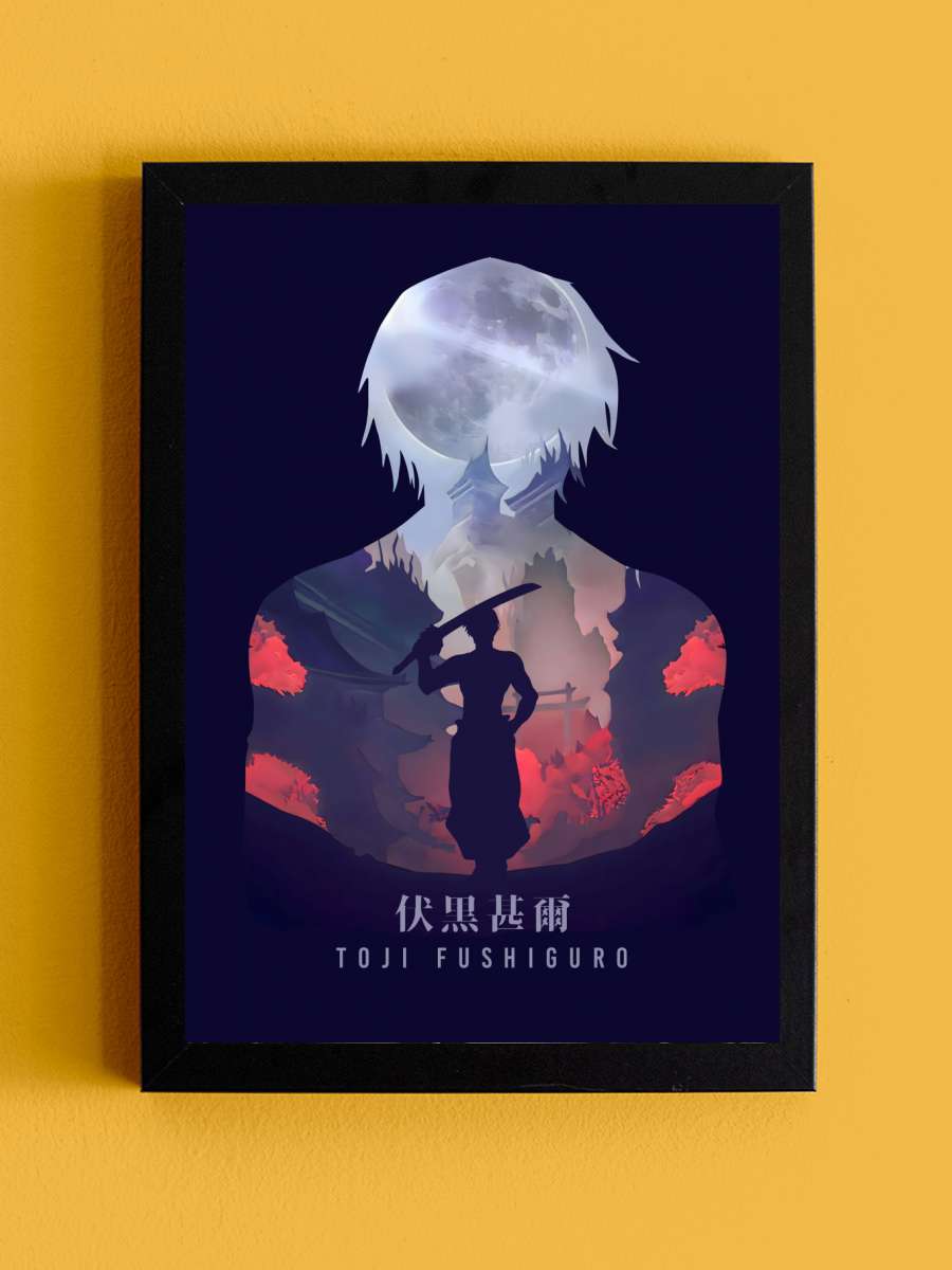Toji Fushiguro Jujutsu Anime Tablo Siyah Çerçeveli Yüksek Kalite Anime Duvar Poster Tablo - En İyi Fiyatlarla
