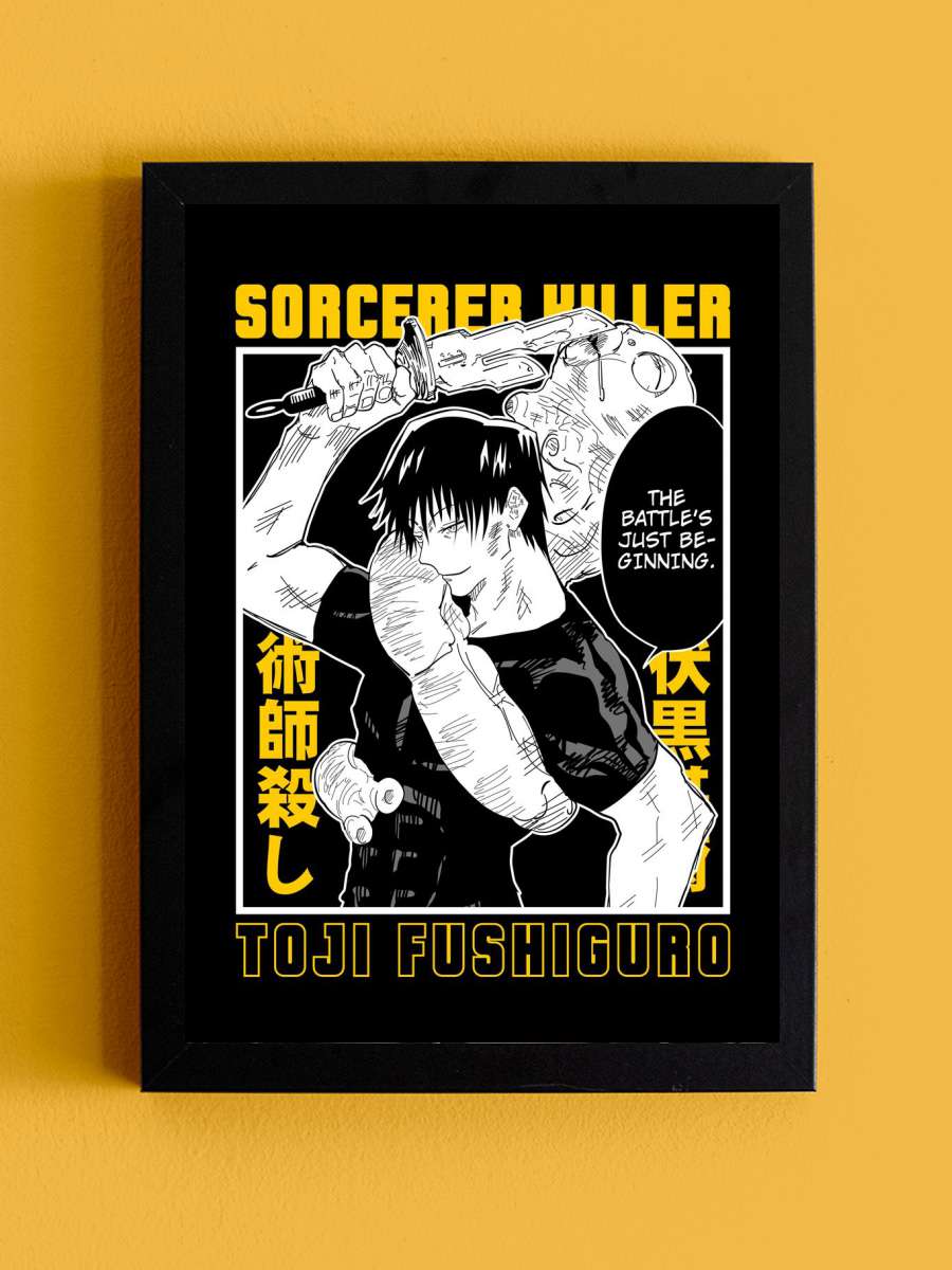 Toji Fushiguro Anime Tablo Siyah Çerçeveli Yüksek Kalite Anime Duvar Poster Tablo - En İyi Fiyatlarla