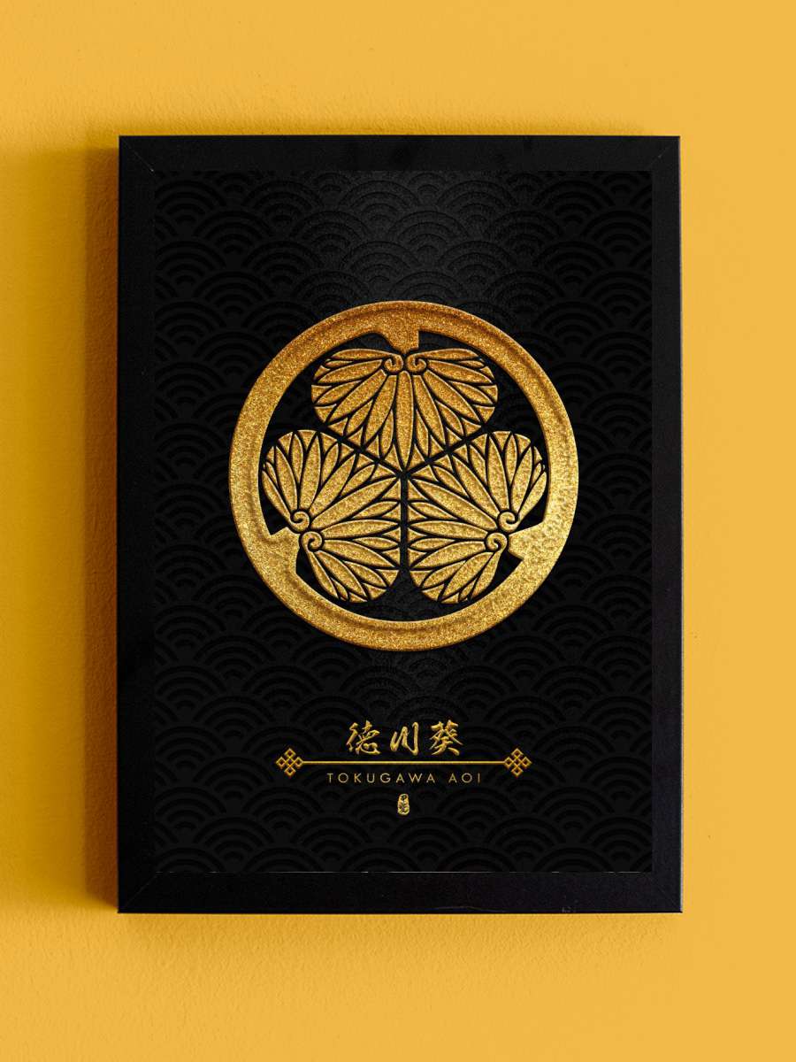 Tokugawa Aoi Kamon Anime Tablo Siyah Çerçeveli Yüksek Kalite Anime Duvar Poster Tablo - En İyi Fiyatlarla