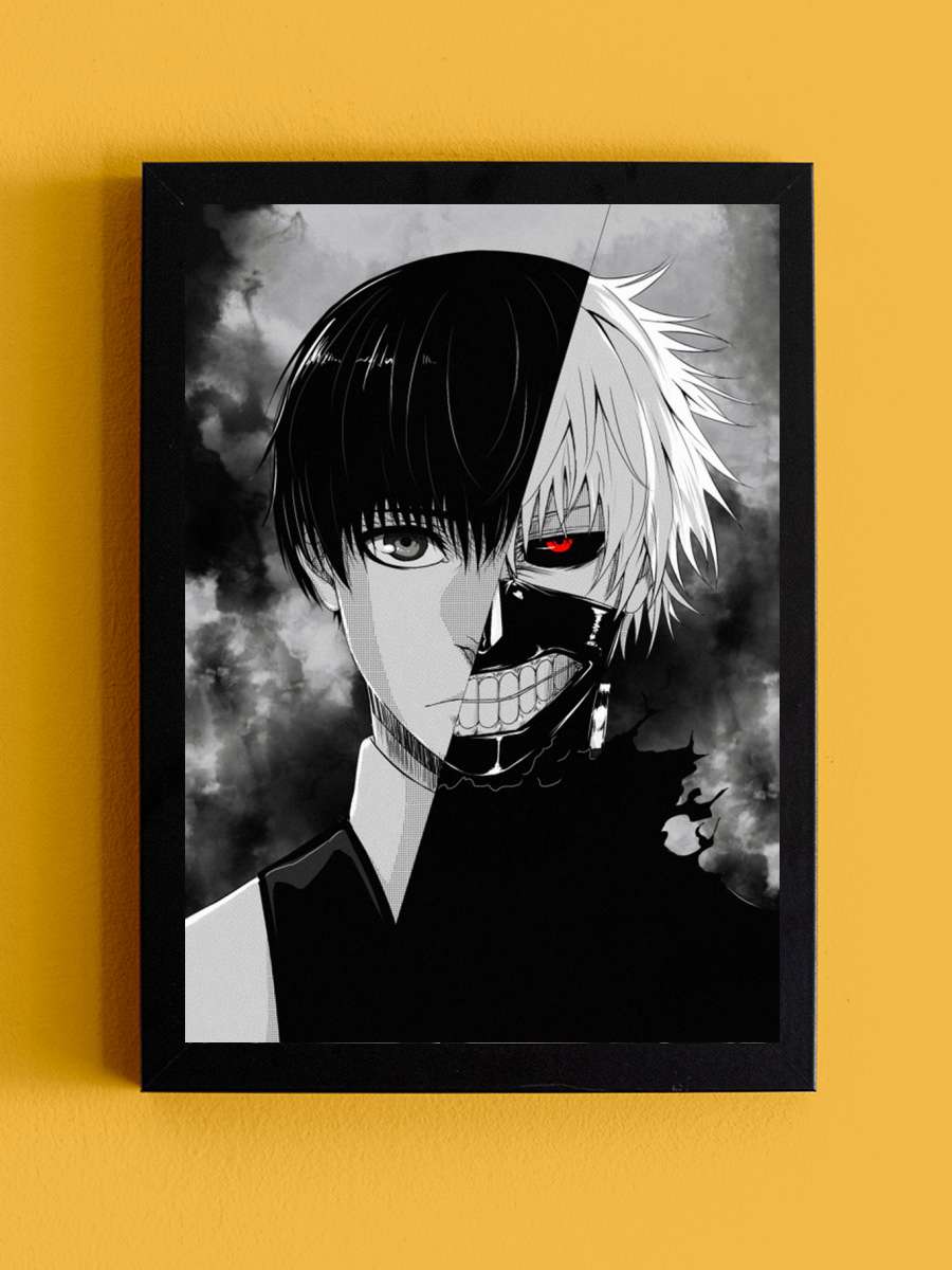 Tokyo Ghoul Kaneki Ken Anime Tablo Siyah Çerçeveli Yüksek Kalite Anime Duvar Poster Tablo - En İyi Fiyatlarla