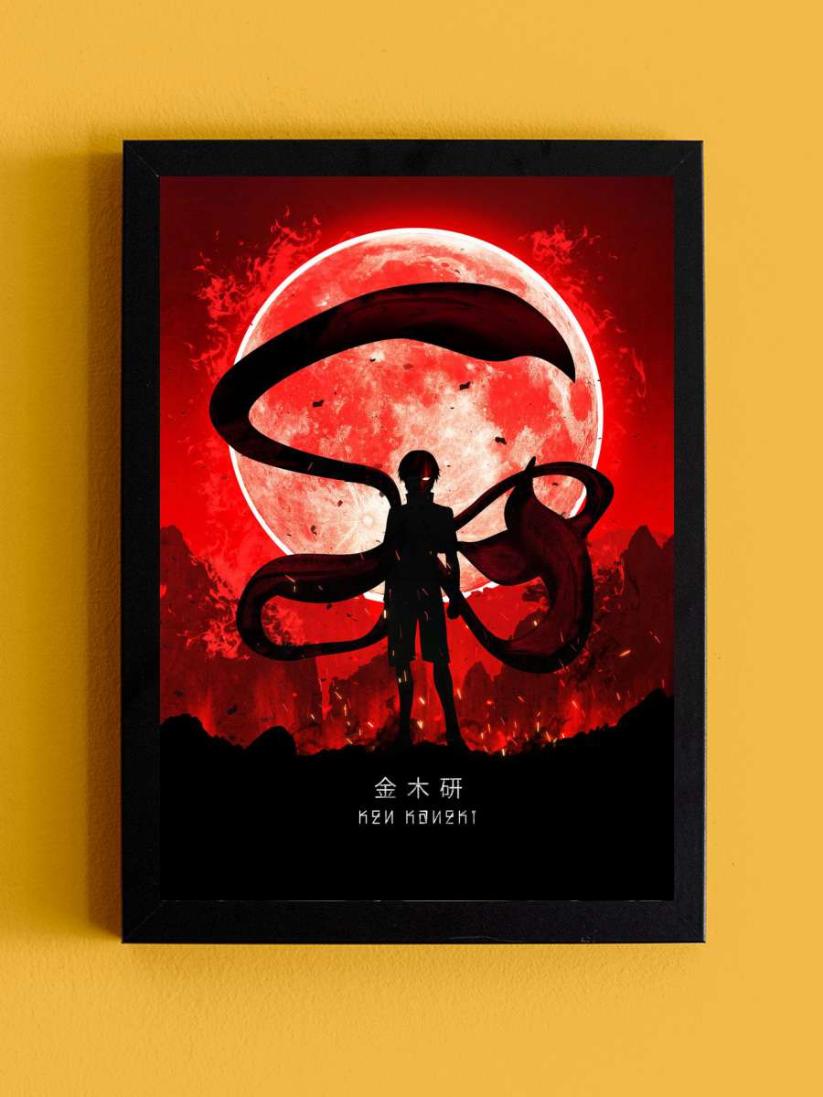 Tokyo Ghoul Kaneki Anime Tablo Siyah Çerçeveli Yüksek Kalite Anime Duvar Poster Tablo - En İyi Fiyatlarla