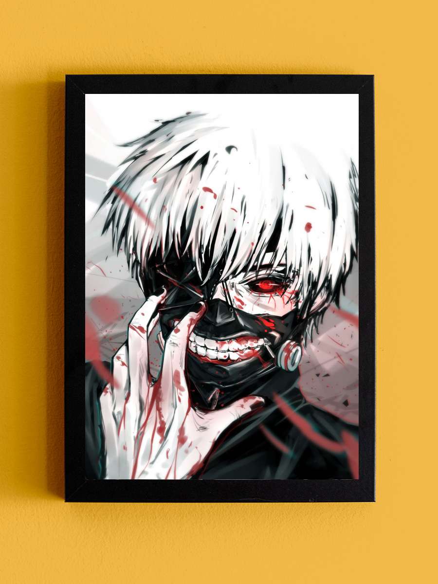 tokyo ghoul ken Anime Tablo Siyah Çerçeveli Yüksek Kalite Anime Duvar Poster Tablo - En İyi Fiyatlarla