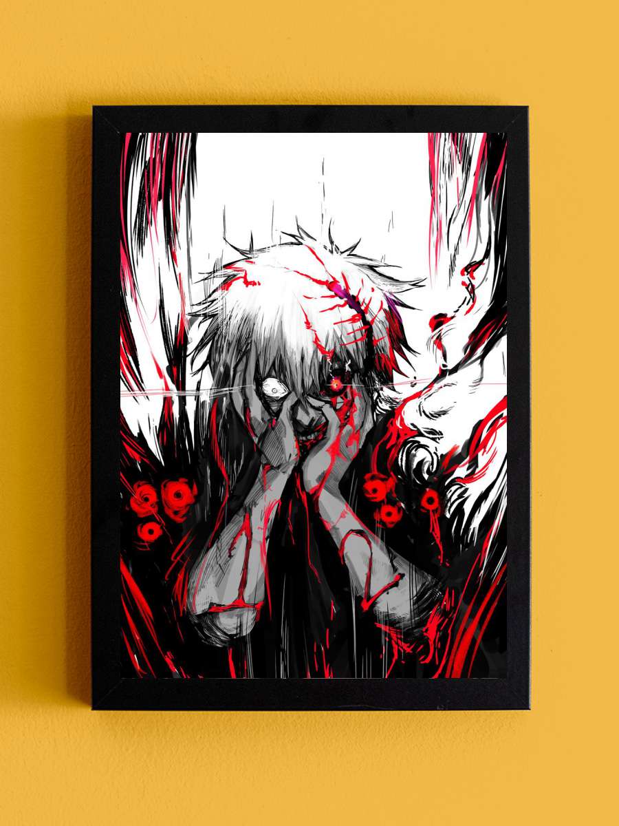 Tokyo Ghoul Manga Anime Tablo Siyah Çerçeveli Yüksek Kalite Anime Duvar Poster Tablo - En İyi Fiyatlarla
