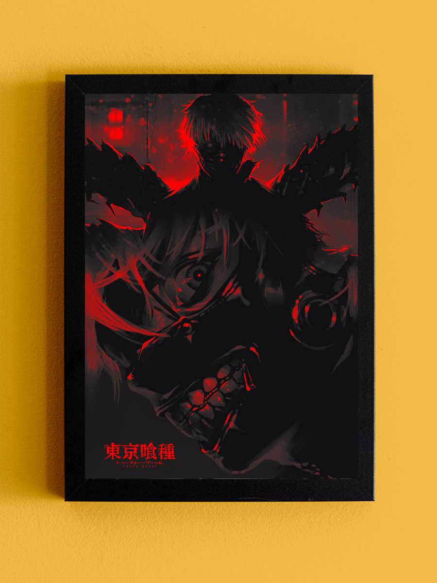 Tokyo Ghoul Anime Tablo Siyah Çerçeveli Yüksek Kalite Anime Duvar Poster Tablo - En İyi Fiyatlarla