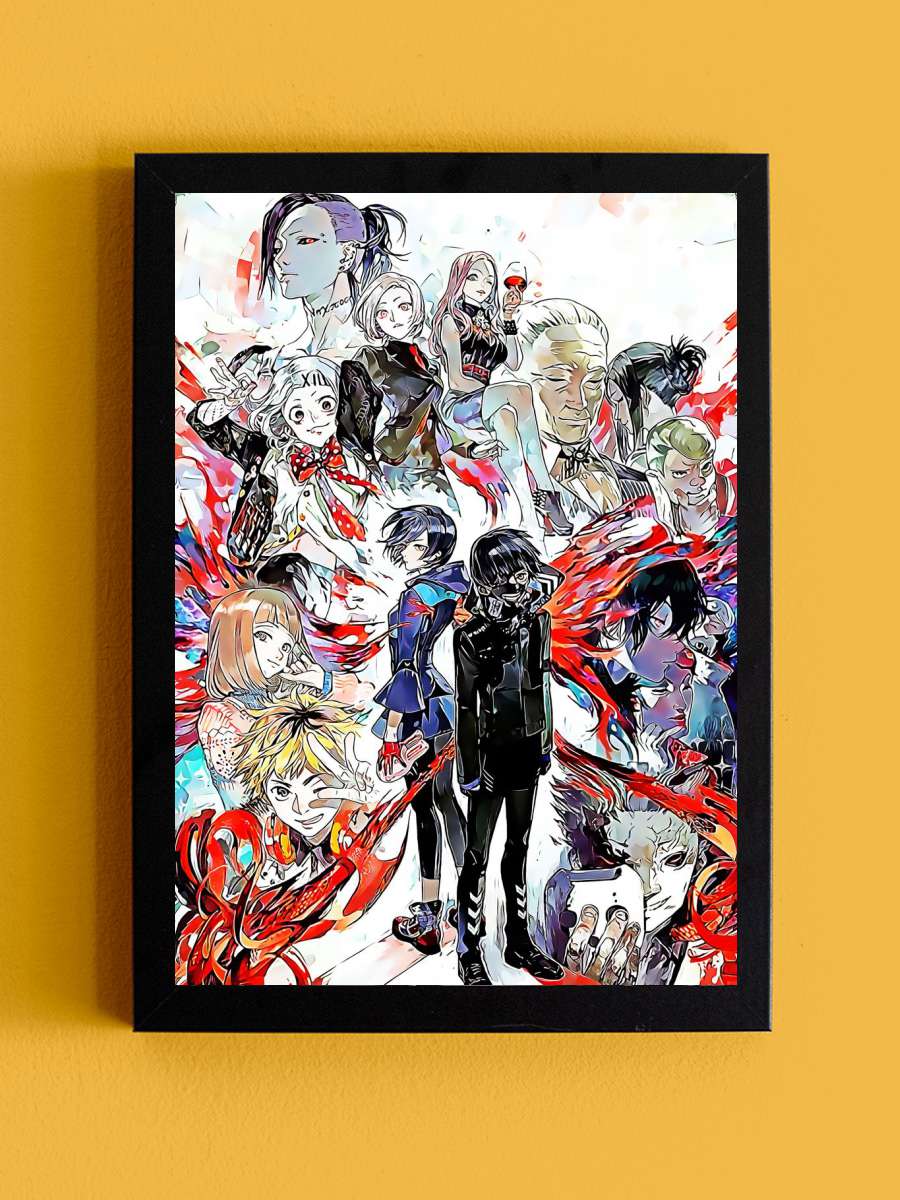Tokyo Ghoul Anime Tablo Siyah Çerçeveli Yüksek Kalite Anime Duvar Poster Tablo - En İyi Fiyatlarla