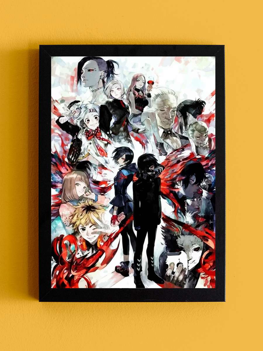 tokyo ghoul Anime Tablo Siyah Çerçeveli Yüksek Kalite Anime Duvar Poster Tablo - En İyi Fiyatlarla