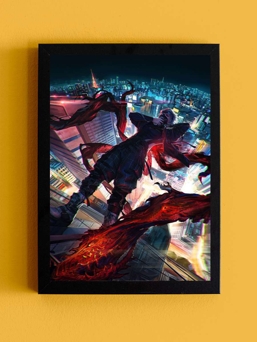 Tokyo ghoul Anime Tablo Siyah Çerçeveli Yüksek Kalite Anime Duvar Poster Tablo - En İyi Fiyatlarla