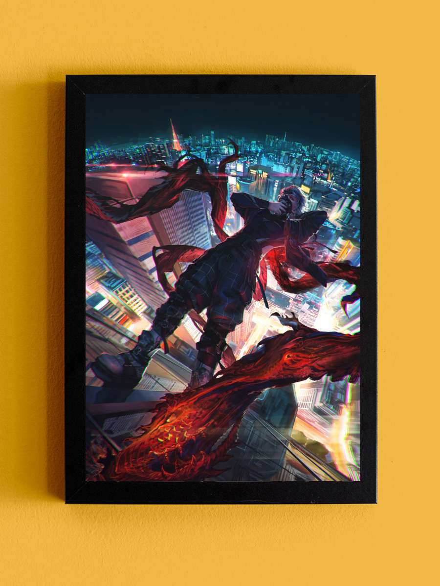 tokyo ghoul Anime Tablo Siyah Çerçeveli Yüksek Kalite Anime Duvar Poster Tablo - En İyi Fiyatlarla