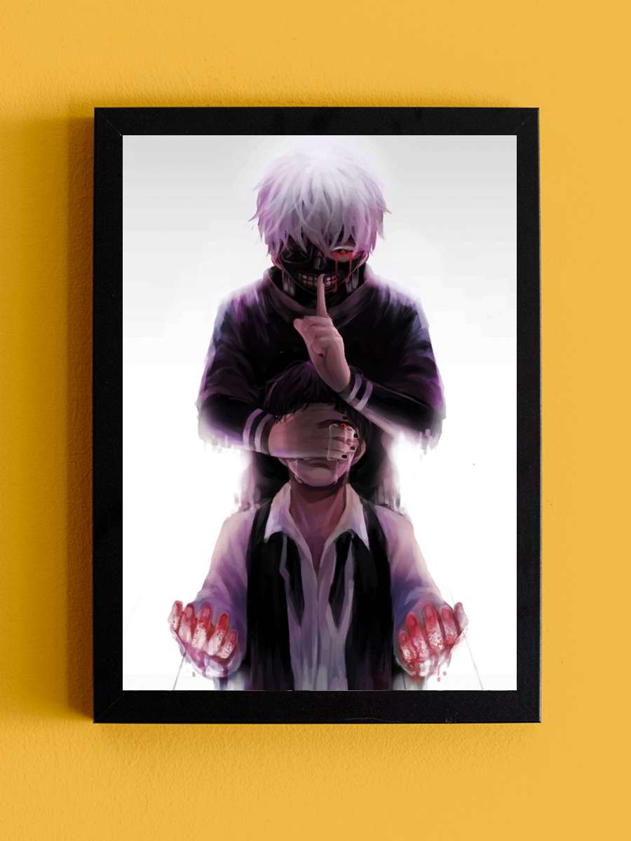 Tokyo ghoul Anime Tablo Siyah Çerçeveli Yüksek Kalite Anime Duvar Poster Tablo - En İyi Fiyatlarla