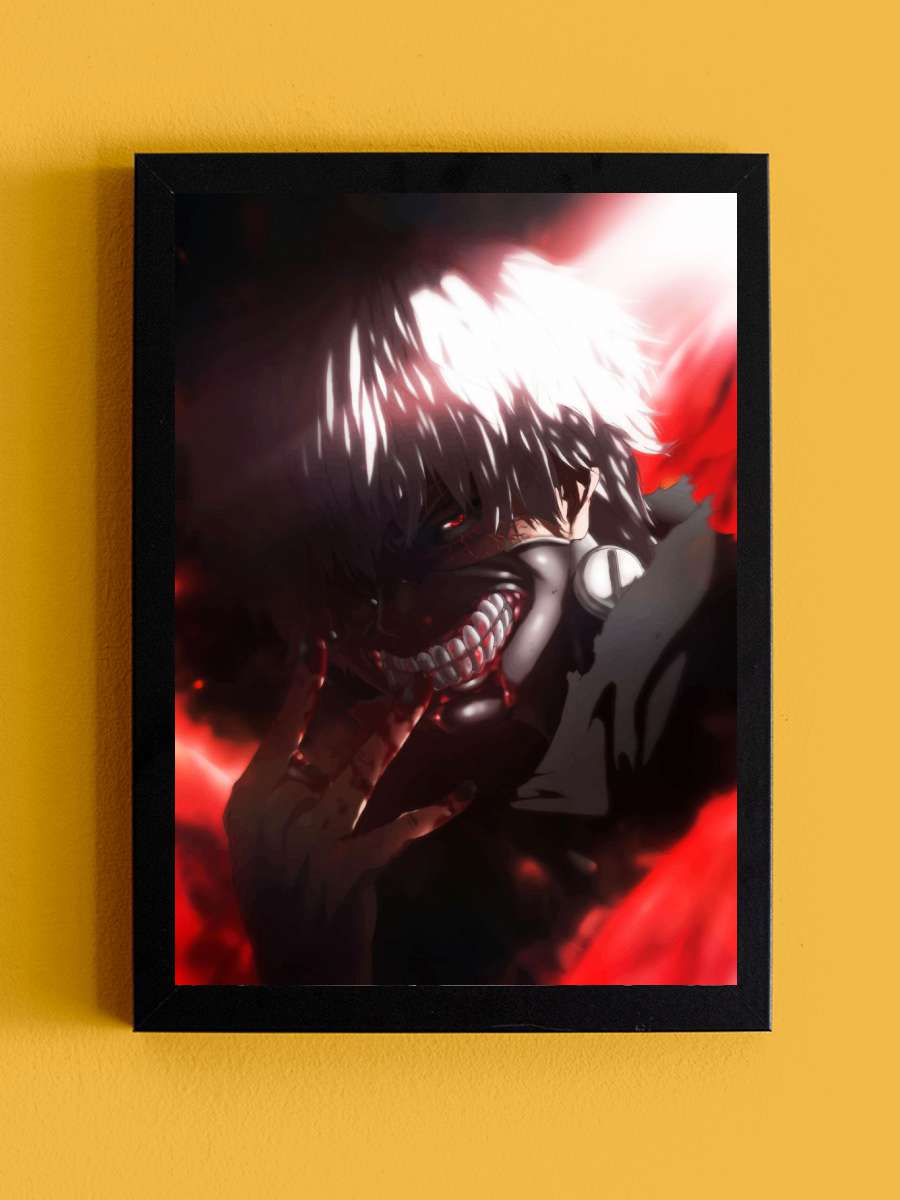 Tokyo Ghoul Anime Tablo Siyah Çerçeveli Yüksek Kalite Anime Duvar Poster Tablo - En İyi Fiyatlarla