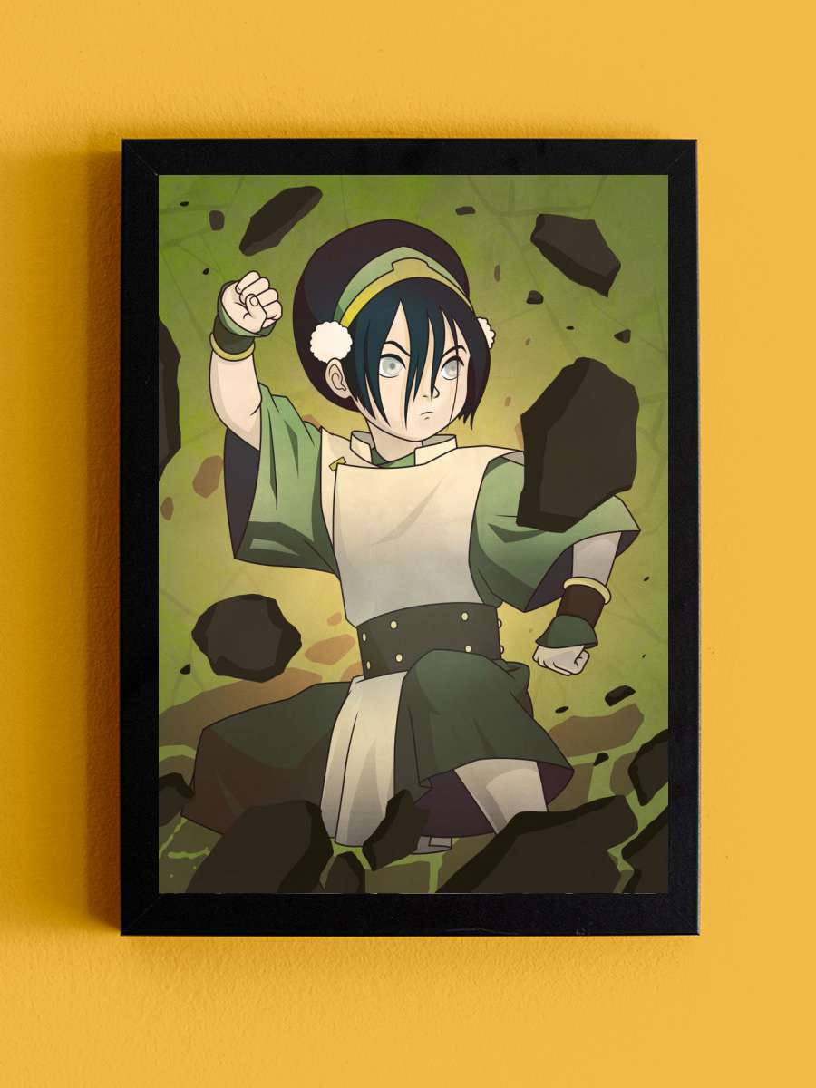 Toph Elements Anime Tablo Siyah Çerçeveli Yüksek Kalite Anime Duvar Poster Tablo - En İyi Fiyatlarla