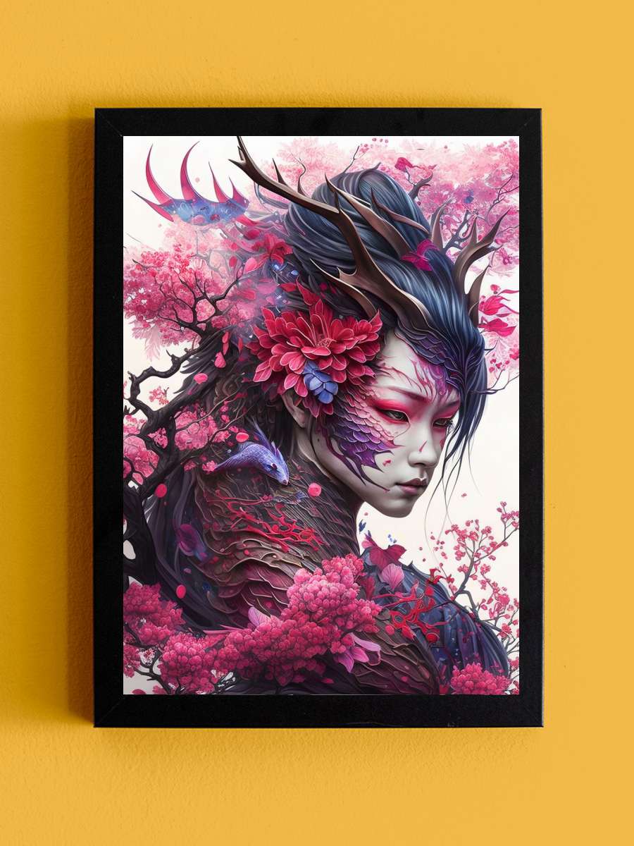 Transfor geisha dragon Anime Tablo Siyah Çerçeveli Yüksek Kalite Anime Duvar Poster Tablo - En İyi Fiyatlarla