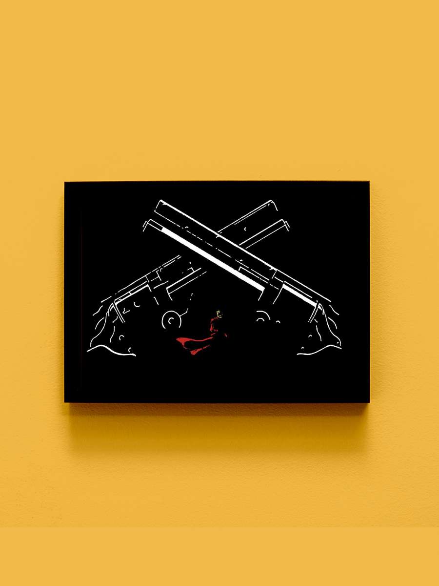 Trigun - Crossed Guns Anime Tablo Siyah Çerçeveli Yüksek Kalite Anime Duvar Poster Tablo - En İyi Fiyatlarla