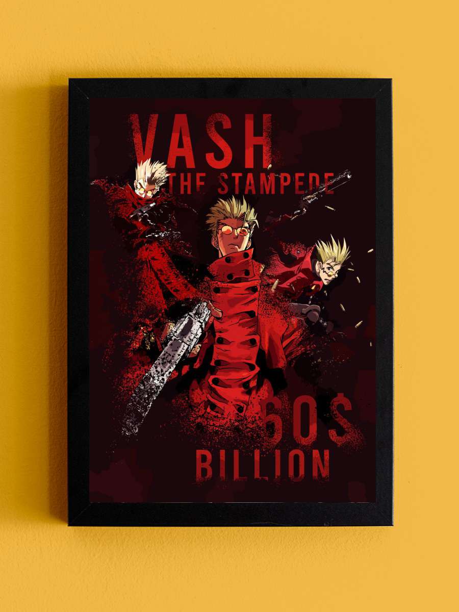 Trigun Anime Tablo Siyah Çerçeveli Yüksek Kalite Anime Duvar Poster Tablo - En İyi Fiyatlarla