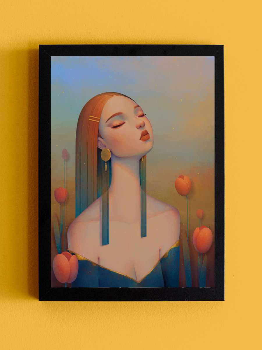 Tulip Anime Tablo Siyah Çerçeveli Yüksek Kalite Anime Duvar Poster Tablo - En İyi Fiyatlarla