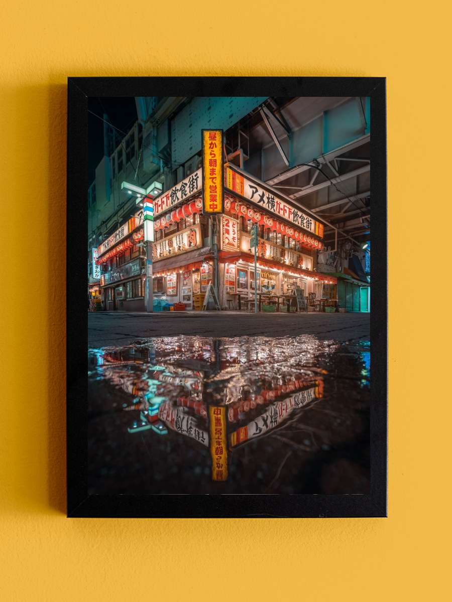 Ueno market  Anime Tablo Siyah Çerçeveli Yüksek Kalite Anime Duvar Poster Tablo - En İyi Fiyatlarla