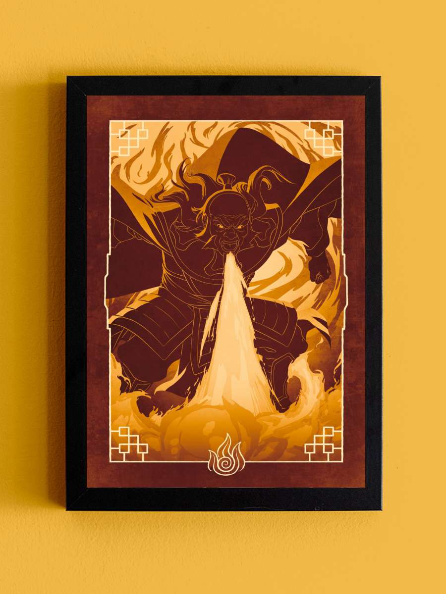 Uncle Iroh Fire Nation Anime Tablo Siyah Çerçeveli Yüksek Kalite Anime Duvar Poster Tablo - En İyi Fiyatlarla