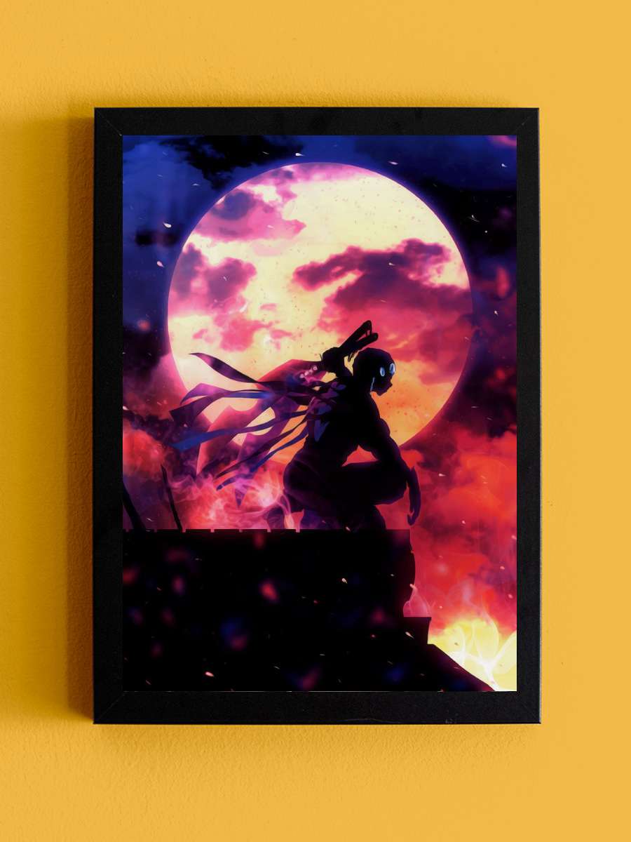 Uzui Tengen Demon Slayer Anime Tablo Siyah Çerçeveli Yüksek Kalite Anime Duvar Poster Tablo - En İyi Fiyatlarla