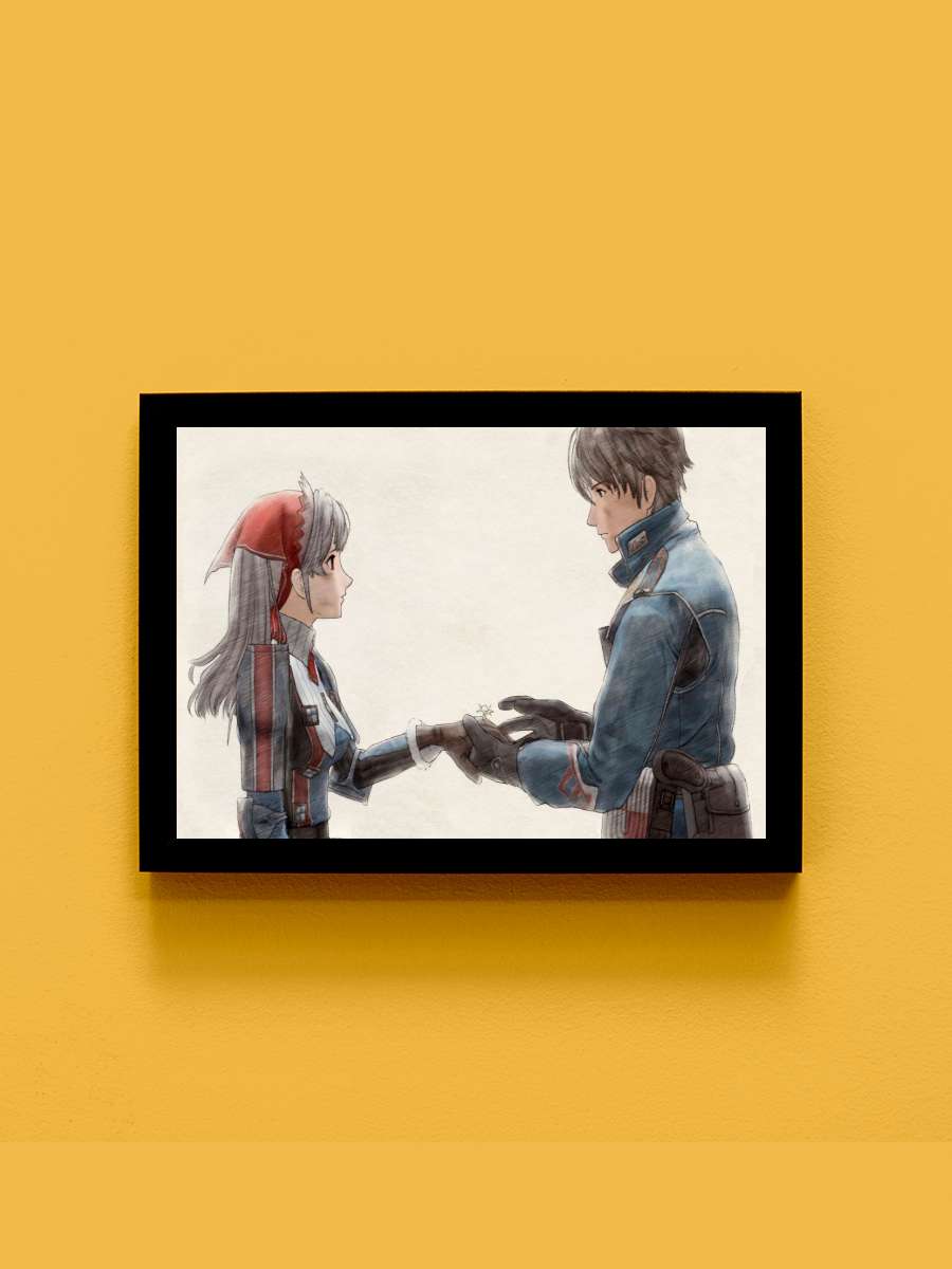 Valkyria Chronicles Anime Tablo Siyah Çerçeveli Yüksek Kalite Anime Duvar Poster Tablo - En İyi Fiyatlarla