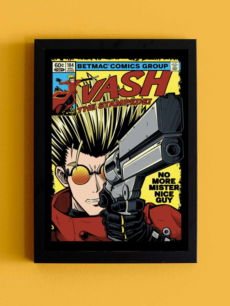 VASH Anime Tablo Siyah Çerçeveli Yüksek Kalite Anime Duvar Poster Tablo - En İyi Fiyatlarla