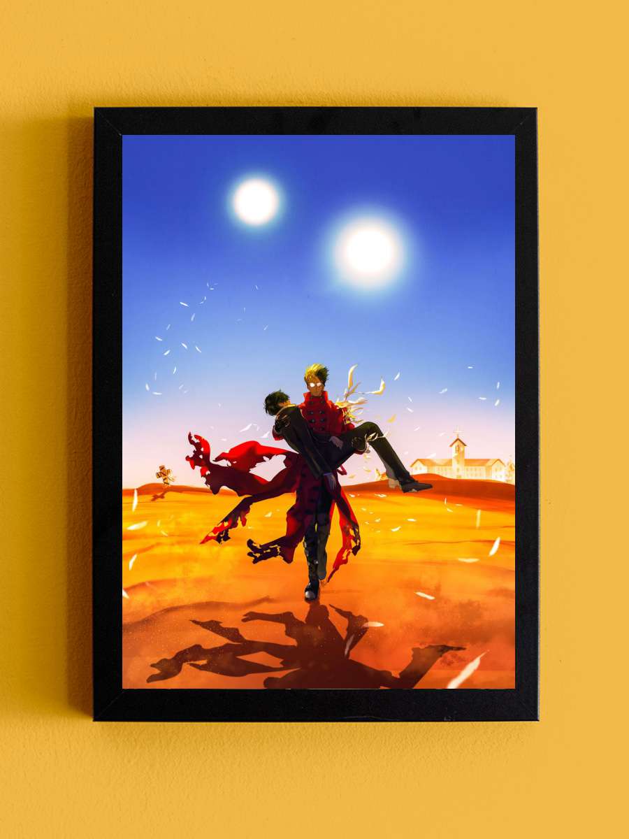 vash the stampede Anime Tablo Siyah Çerçeveli Yüksek Kalite Anime Duvar Poster Tablo - En İyi Fiyatlarla