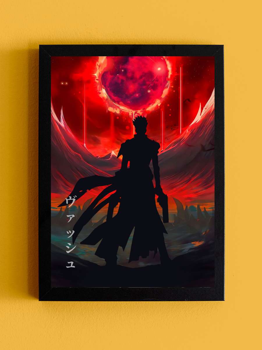 Vash The Stampede Trigun Anime Tablo Siyah Çerçeveli Yüksek Kalite Anime Duvar Poster Tablo - En İyi Fiyatlarla