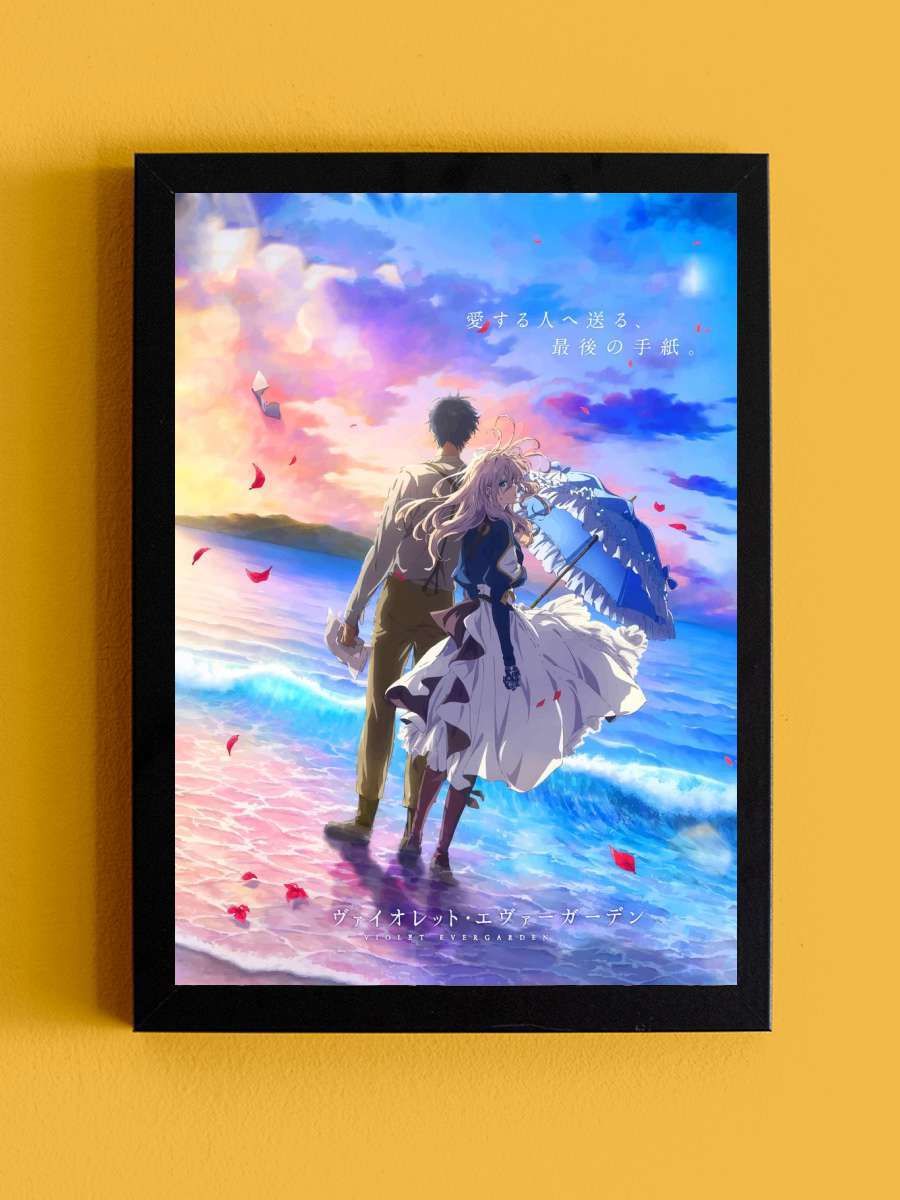 Violet Evergarden Anime Tablo Siyah Çerçeveli Yüksek Kalite Anime Duvar Poster Tablo - En İyi Fiyatlarla