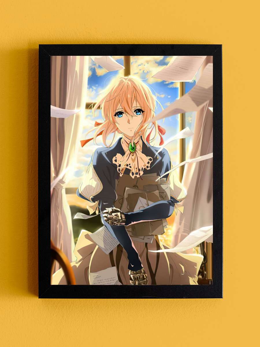 Violet Evergarden Anime Tablo Siyah Çerçeveli Yüksek Kalite Anime Duvar Poster Tablo - En İyi Fiyatlarla