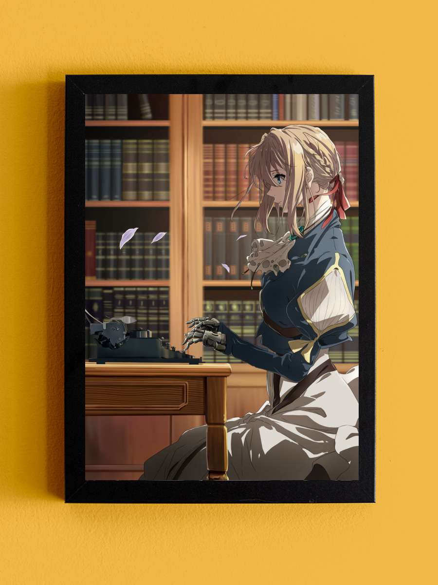 Violet Evergarden Anime Tablo Siyah Çerçeveli Yüksek Kalite Anime Duvar Poster Tablo - En İyi Fiyatlarla