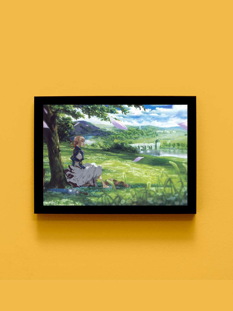 Violet Evergarden Anime Tablo Siyah Çerçeveli Yüksek Kalite Anime Duvar Poster Tablo - En İyi Fiyatlarla