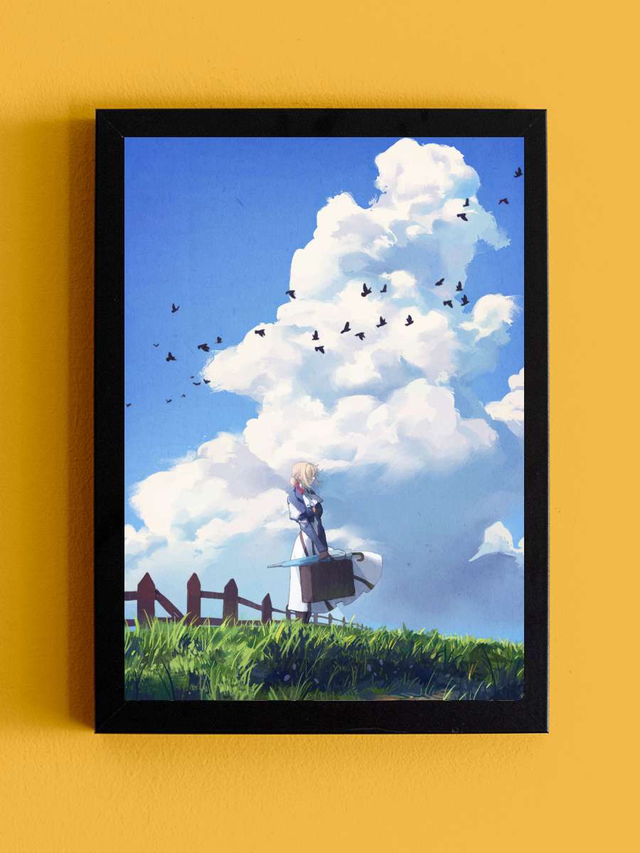 Violet Evergarden Anime Tablo Siyah Çerçeveli Yüksek Kalite Anime Duvar Poster Tablo - En İyi Fiyatlarla