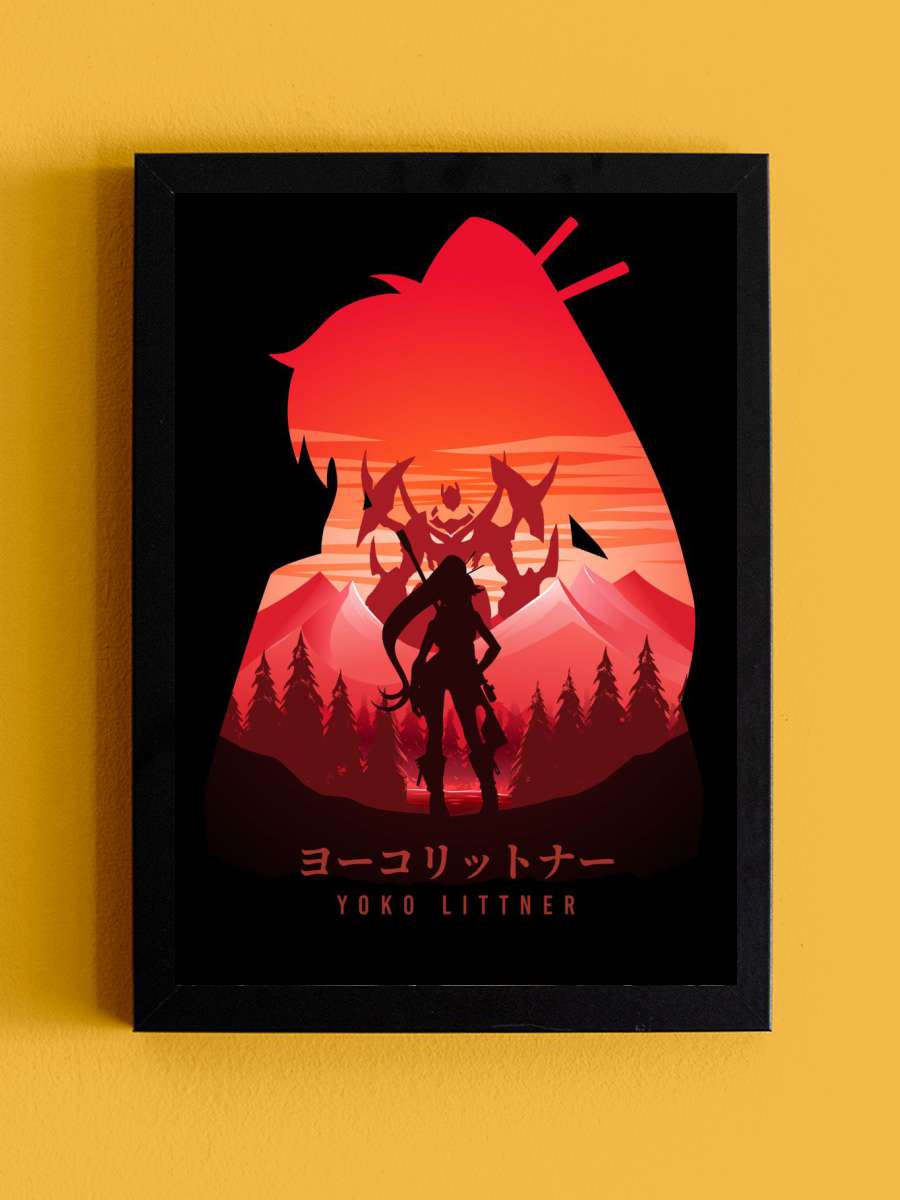 Yoko Littner Gurren Lagann Anime Tablo Siyah Çerçeveli Yüksek Kalite Anime Duvar Poster Tablo - En İyi Fiyatlarla