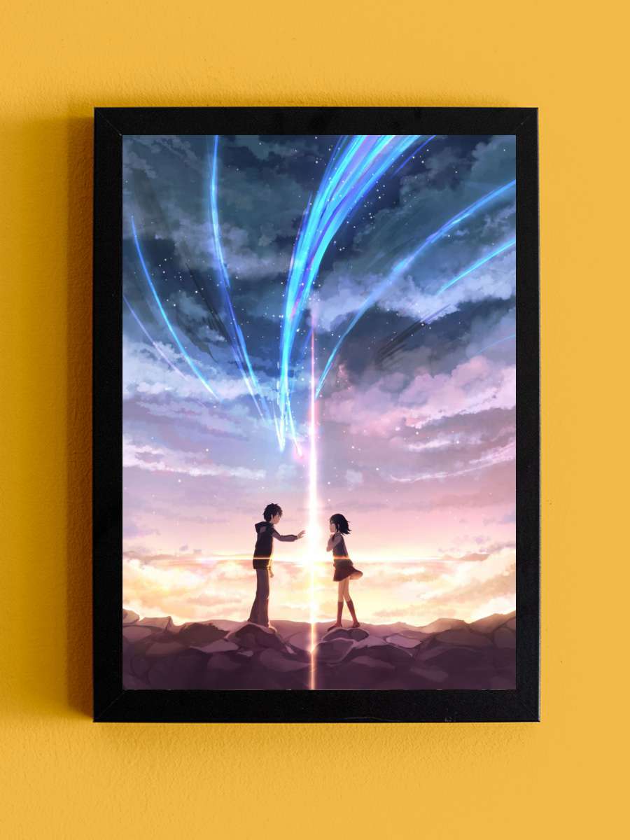 your name Anime Tablo Siyah Çerçeveli Yüksek Kalite Anime Duvar Poster Tablo - En İyi Fiyatlarla