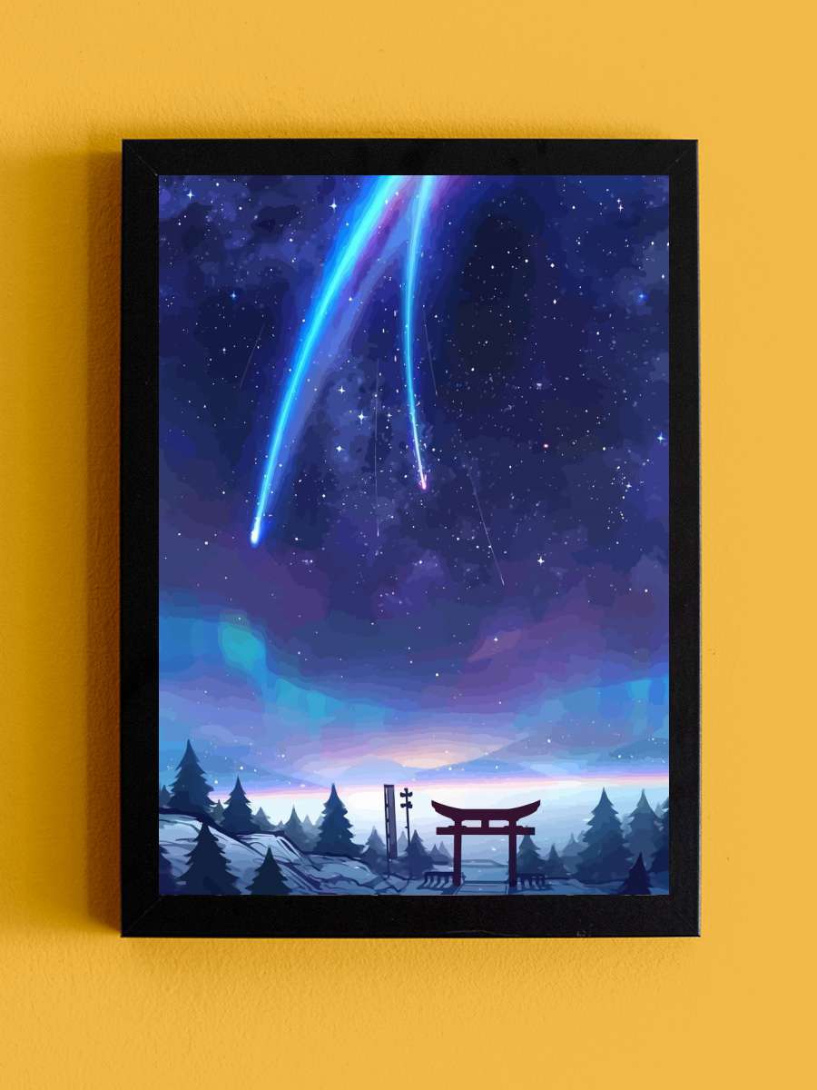 Your Name Anime Tablo Siyah Çerçeveli Yüksek Kalite Anime Duvar Poster Tablo - En İyi Fiyatlarla