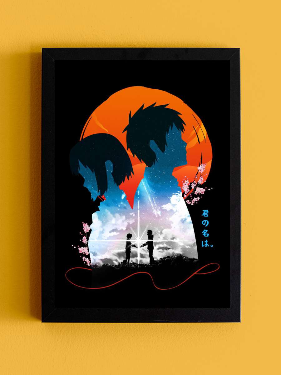 your name Anime Tablo Siyah Çerçeveli Yüksek Kalite Anime Duvar Poster Tablo - En İyi Fiyatlarla