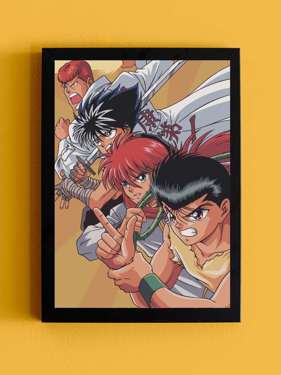 Yu Yu Hakusho Anime Tablo Siyah Çerçeveli Yüksek Kalite Anime Duvar Poster Tablo - En İyi Fiyatlarla