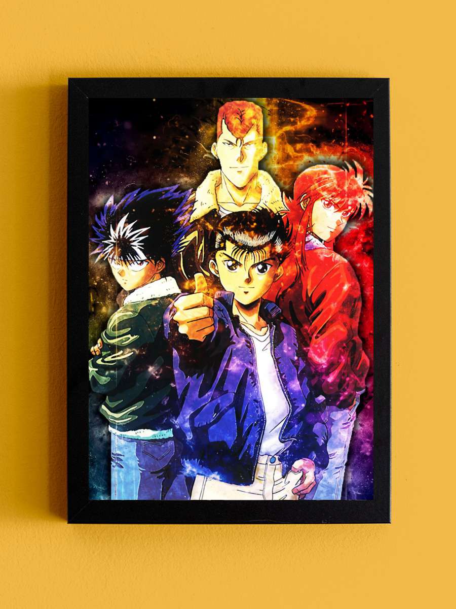 Yu Yu Hakusho Anime Tablo Siyah Çerçeveli Yüksek Kalite Anime Duvar Poster Tablo - En İyi Fiyatlarla