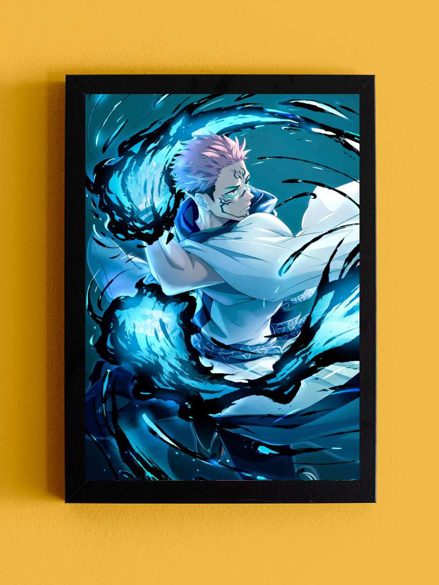 Yuji Jujutsu Kaisen Anime Tablo Siyah Çerçeveli Yüksek Kalite Anime Duvar Poster Tablo - En İyi Fiyatlarla