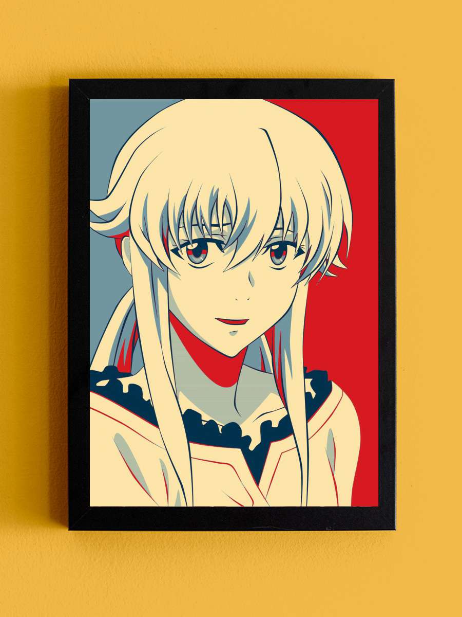 Yuno Gasai Anime Tablo Siyah Çerçeveli Yüksek Kalite Anime Duvar Poster Tablo - En İyi Fiyatlarla