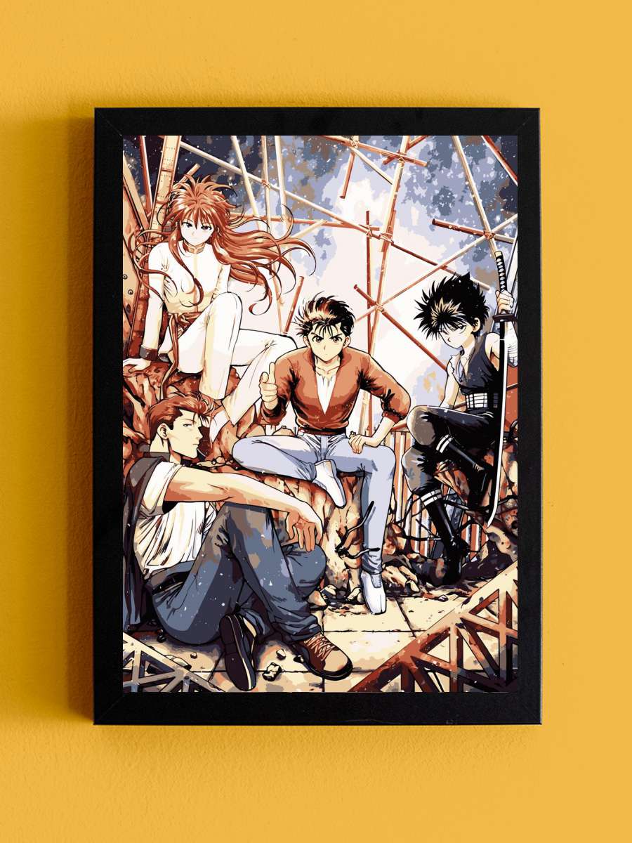 Yuyu Hakusho Anime Tablo Siyah Çerçeveli Yüksek Kalite Anime Duvar Poster Tablo - En İyi Fiyatlarla