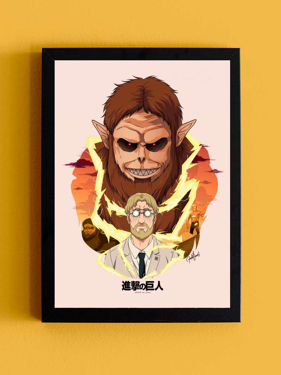 Zeke Attac on Titan Anime Tablo Siyah Çerçeveli Yüksek Kalite Anime Duvar Poster Tablo - En İyi Fiyatlarla