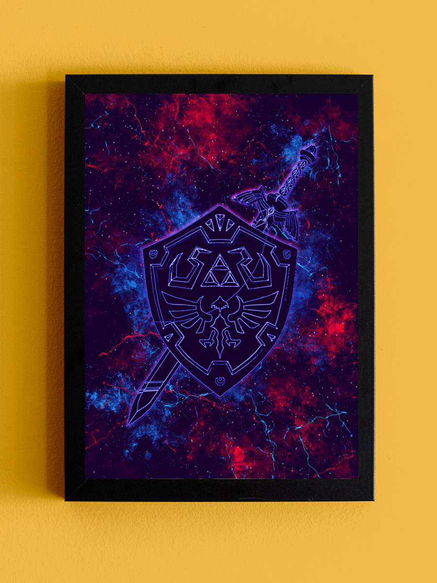 Zelda Breath of the Wild Anime Tablo Siyah Çerçeveli Yüksek Kalite Anime Duvar Poster Tablo - En İyi Fiyatlarla
