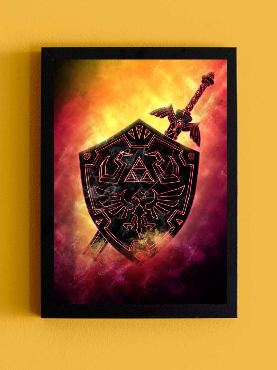 Zelda Breath of the Wild Anime Tablo Siyah Çerçeveli Yüksek Kalite Anime Duvar Poster Tablo - En İyi Fiyatlarla