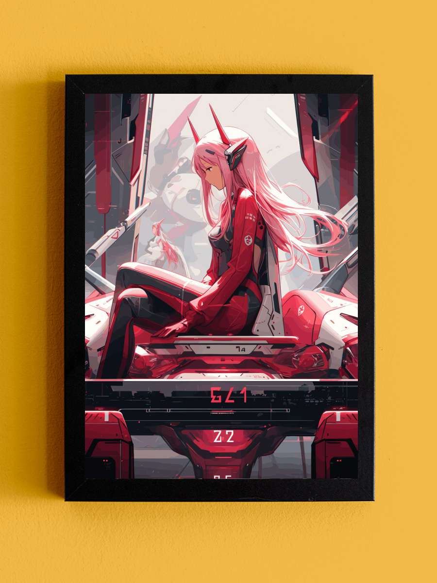 Zero Two Darling Franxx Anime Tablo Siyah Çerçeveli Yüksek Kalite Anime Duvar Poster Tablo - En İyi Fiyatlarla