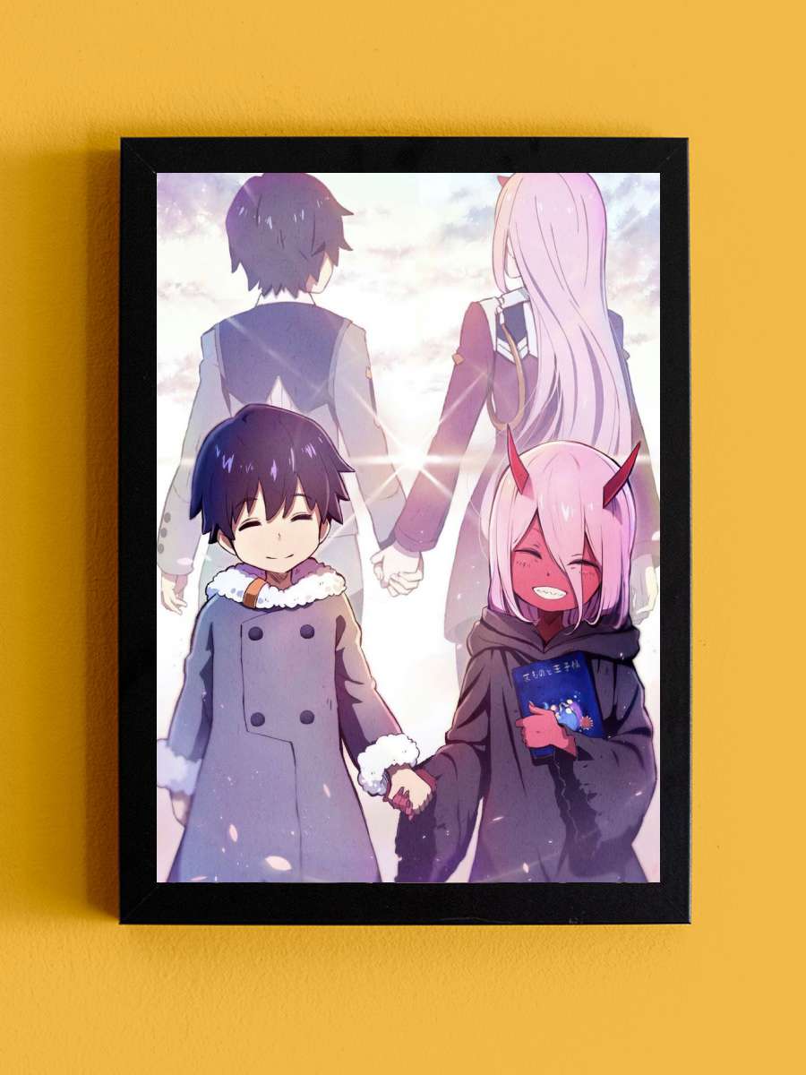 Zero Two Hiro Anime Tablo Siyah Çerçeveli Yüksek Kalite Anime Duvar Poster Tablo - En İyi Fiyatlarla
