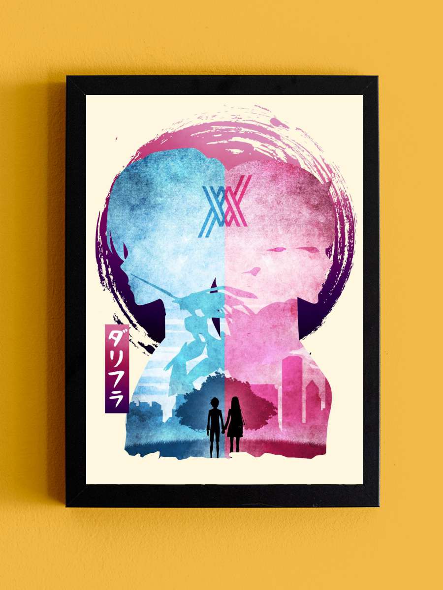 Zero Two Hiro Anime Tablo Siyah Çerçeveli Yüksek Kalite Anime Duvar Poster Tablo - En İyi Fiyatlarla