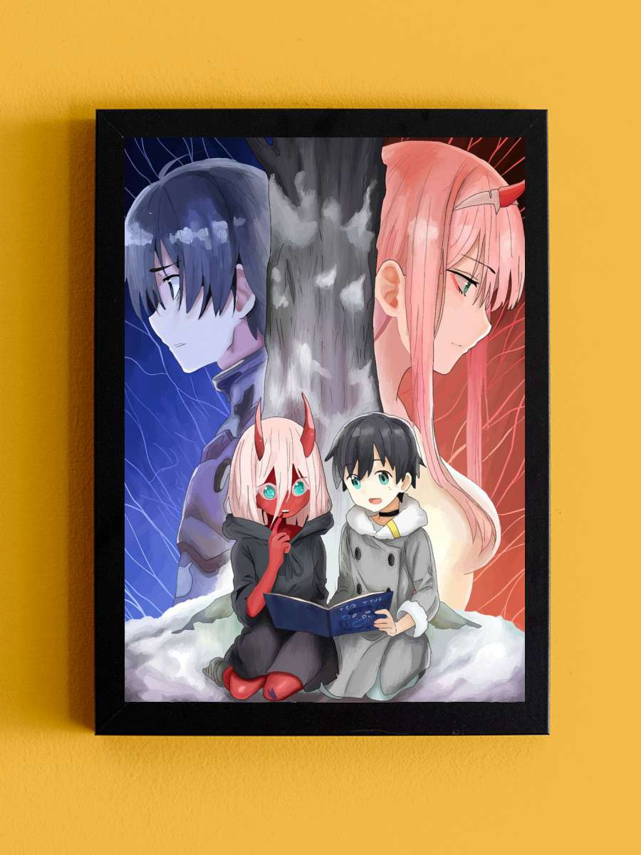 zero two Anime Tablo Siyah Çerçeveli Yüksek Kalite Anime Duvar Poster Tablo - En İyi Fiyatlarla